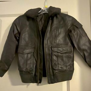 Boys reversible leather jacket size 6